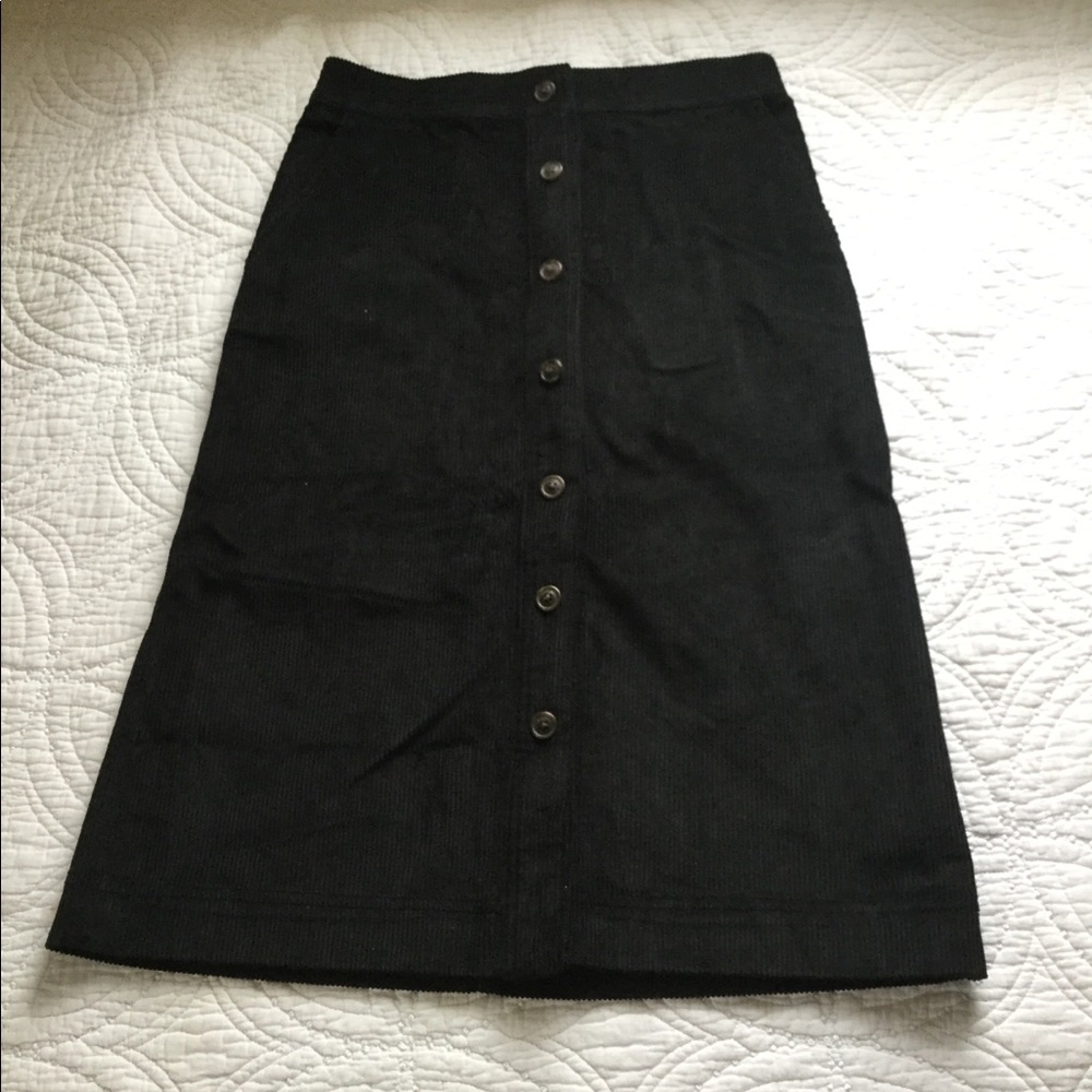 A-line corduroy skirt